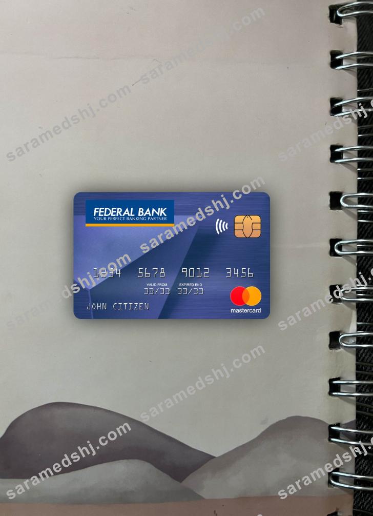 India Federal bank mastercard photolook front